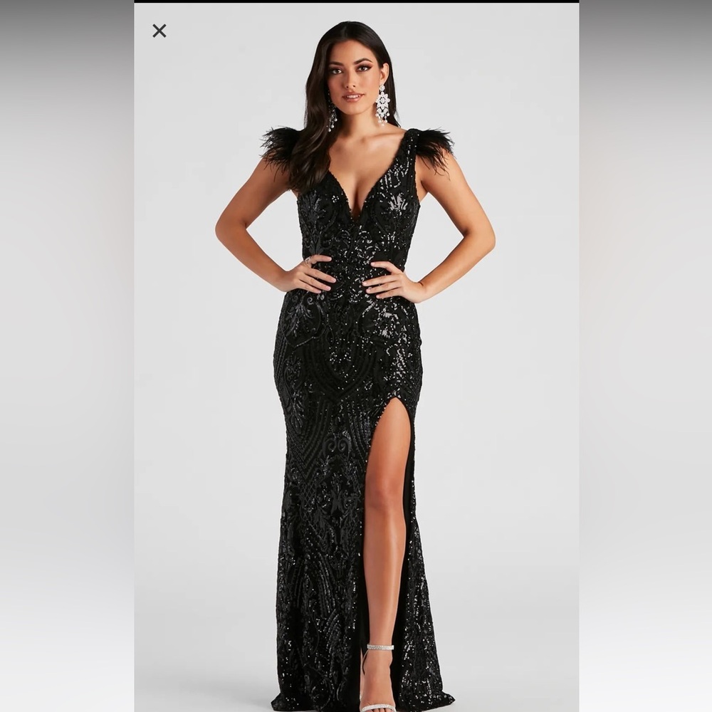 Windsor Sequin Feather Dress